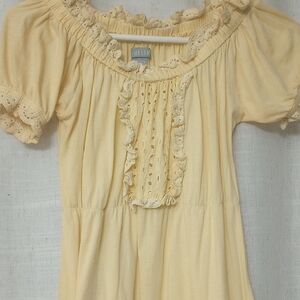 Delia's Yellow Ruffled Dress Small Vintage Y2k 1997